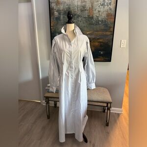 Tuckernuck Striped Long White Dress size XL